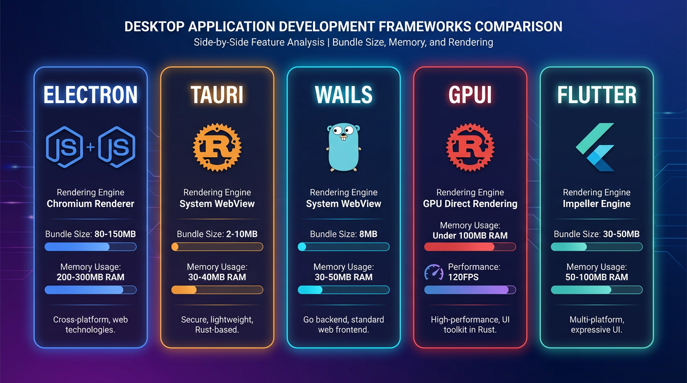 框架对比信息图
